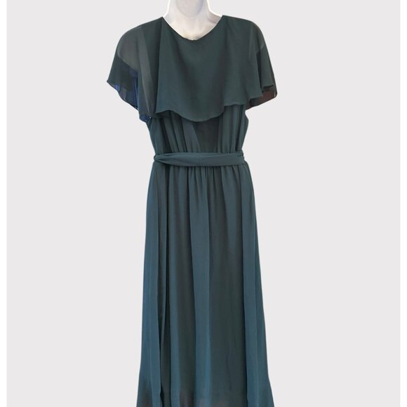 Show Me Your Mumu Teal Maxi Wrap Dress Boho Chic Bridesmaid Wedding Guest 1X - Picture 3 of 4